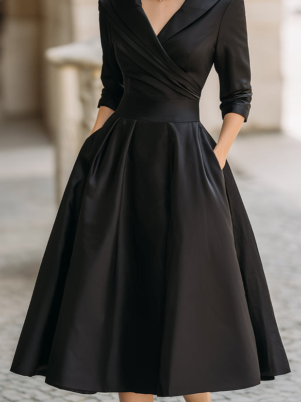 Salomé - Vestido midi de satén