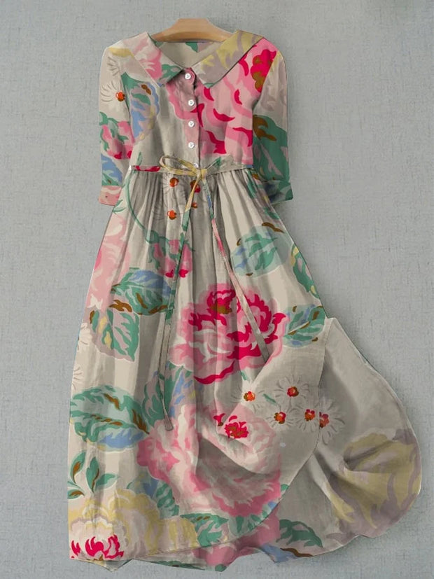 Olivia | Vestido midi estampado