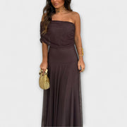 Aracely | Vestido con hombros descubiertos