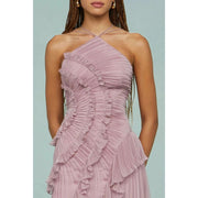 Olaya | Vestido largo con volantes