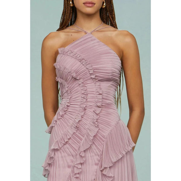 Olaya | Vestido largo con volantes