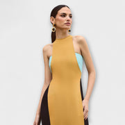 Arlinda | Vestido bicolor moderno