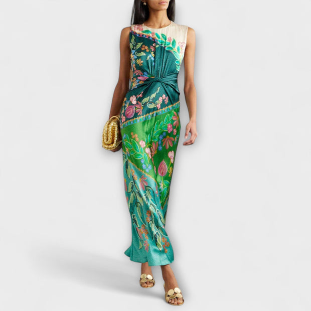 Claritza | Vestido satinado floral