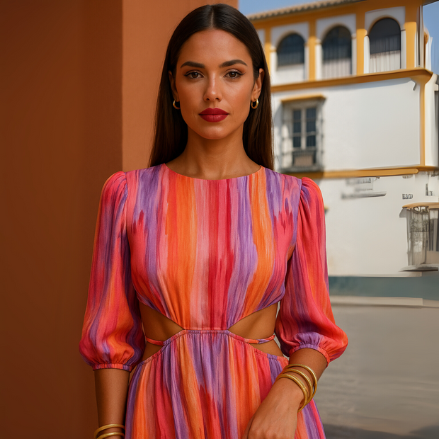 Paloma |  Vestido midi con aberturas