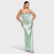 Aldara | Vestido satinado largo
