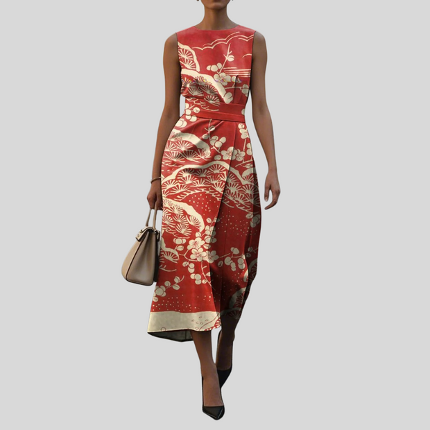 Tania - Vestido Estampa Japonesa
