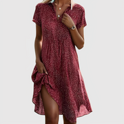 Zafira™ | Vestido Midi de Manga Corta
