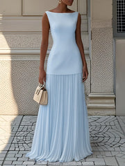 Elvira | Vestido largo plisado de diseño