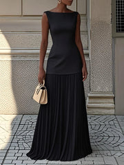 Elvira | Vestido largo plisado de diseño