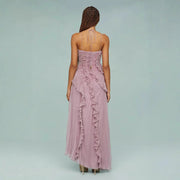 Olaya | Vestido largo con volantes