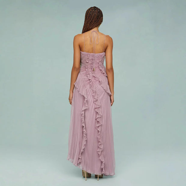 Olaya | Vestido largo con volantes