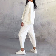 Dayda™ | Conjunto de dos piezas con cuello redondo y mangas largas